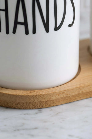 Bambu Standlı 2'li Seramik Sıvı Sabunluk Seti – görsel 7