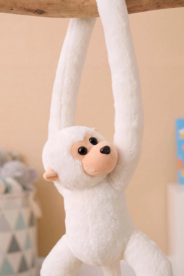 Beyaz Elleri Yapışabilen Maymun Peluş Oyuncak – görsel 6