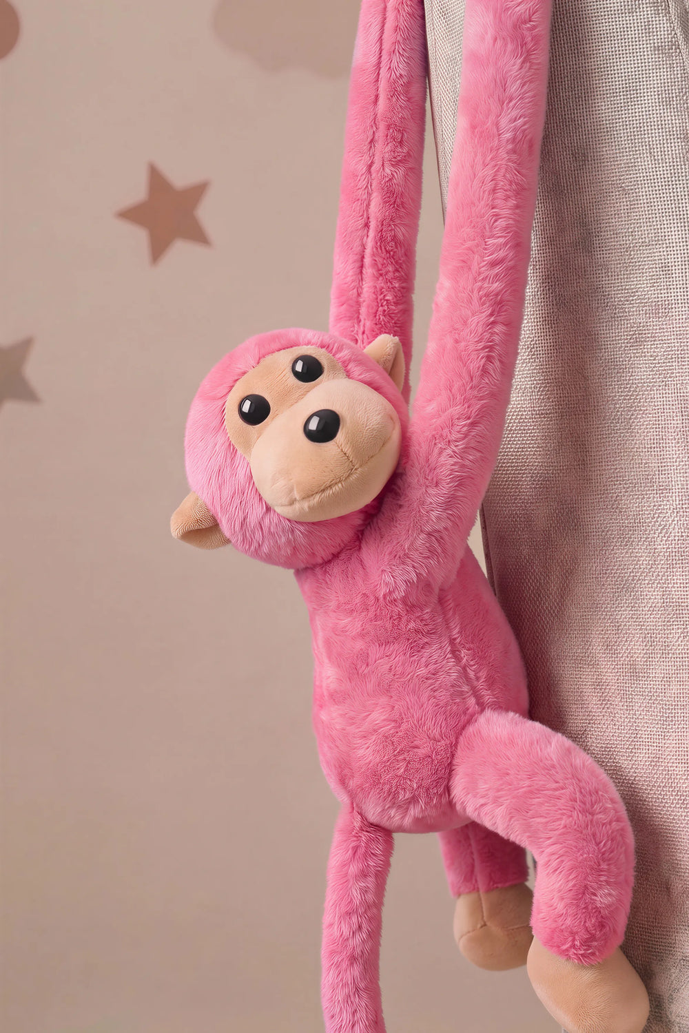 Pudra Elleri Yapışabilen Maymun Peluş Oyuncak