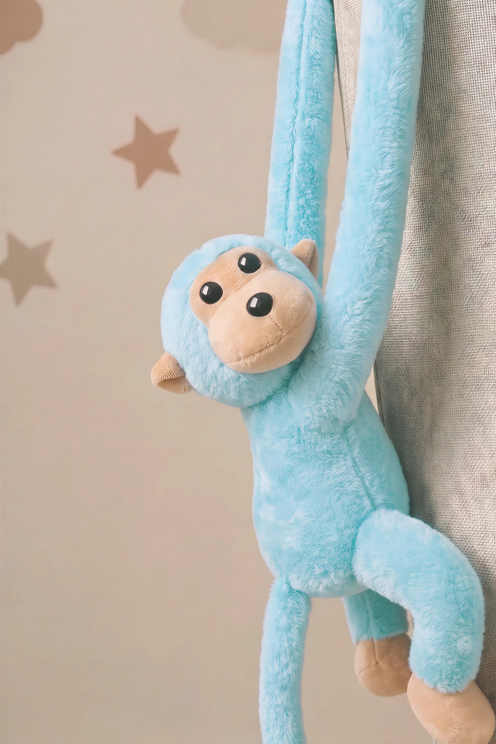 Turkuaz Elleri Yapışabilen Maymun Peluş Oyuncak