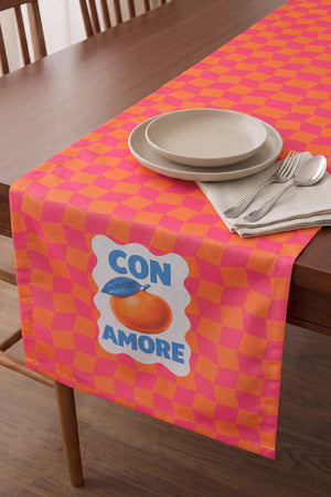 Con Amore Baskılı Runner 40x140 cm