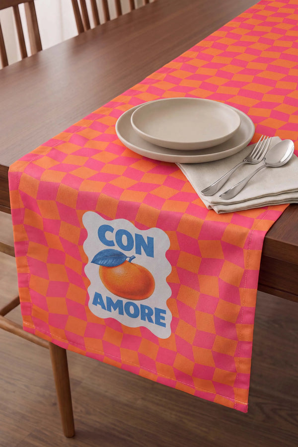 Con Amore Baskılı Runner 40x140 cm