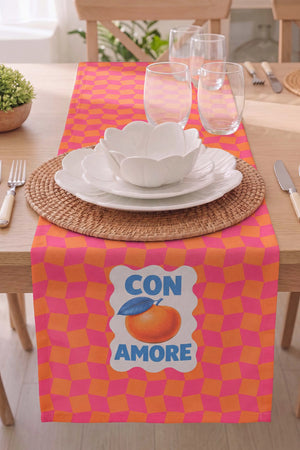 Con Amore Baskılı Runner 40x140 cm