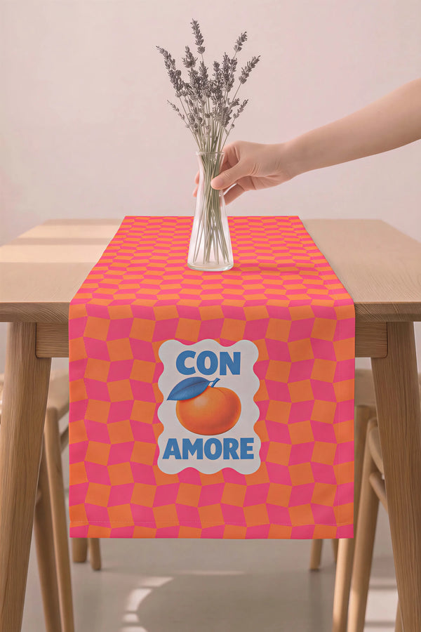 Con Amore Baskılı Runner 40x140 cm