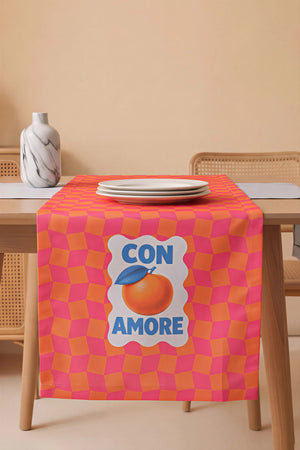 Con Amore Baskılı Runner 40x140 cm