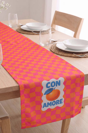 Con Amore Baskılı Runner 40x140 cm