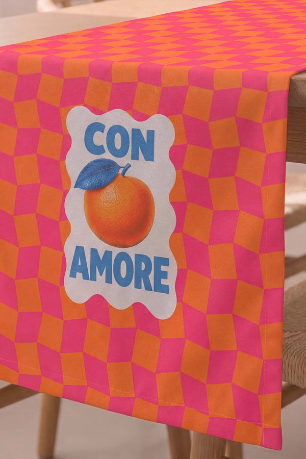 Con Amore Baskılı Runner 40x140 cm