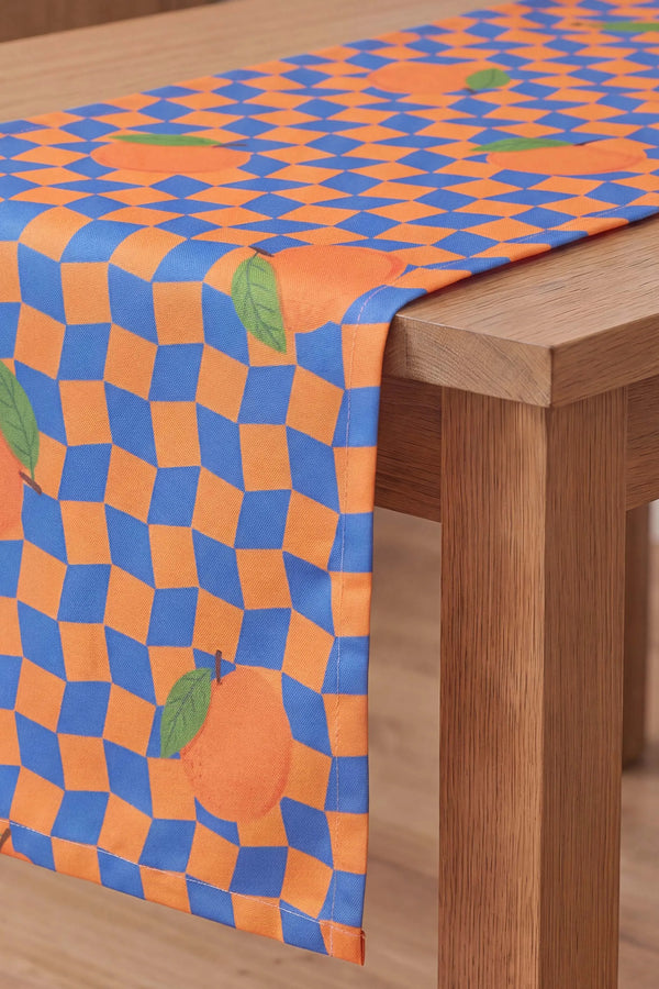 Orange Citrus Baskılı Runner 40x140 cm