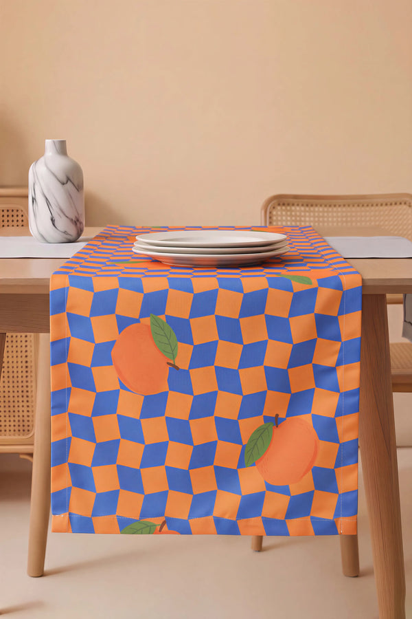 Orange Citrus Baskılı Runner 40x140 cm