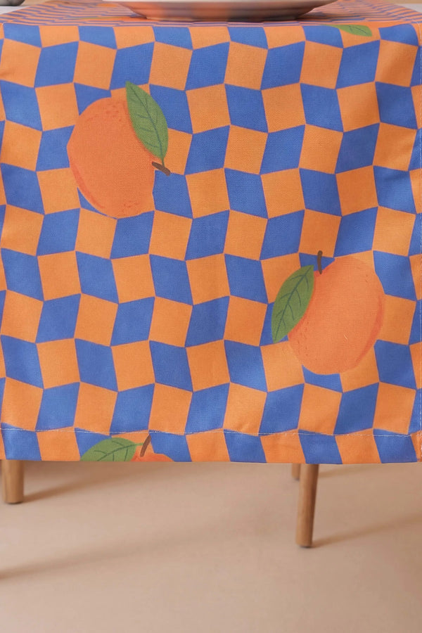 Orange Citrus Baskılı Runner 40x140 cm