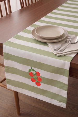 Cherry Vine Baskılı Runner 40x140 cm