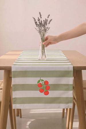 Cherry Vine Baskılı Runner 40x140 cm