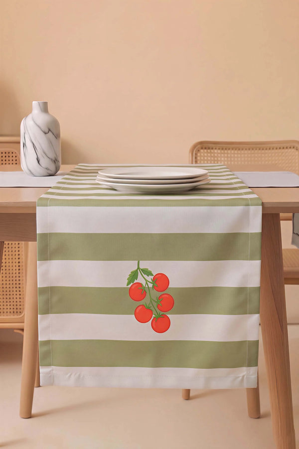 Cherry Vine Baskılı Runner 40x140 cm