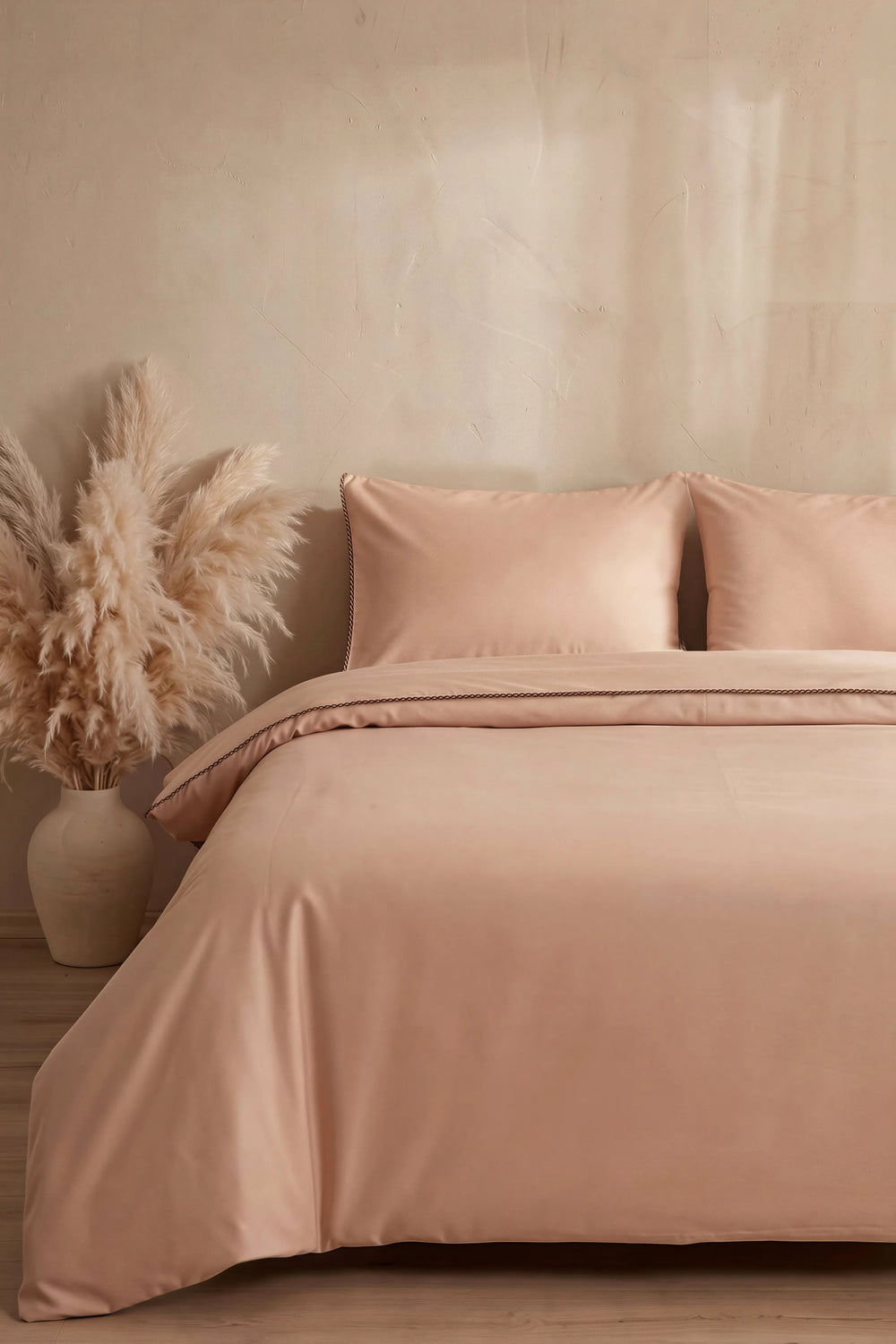 San Marino Dark Beige %100 Pamuklu Çift Kişilik Nevresim Takımı - 4 Parça
