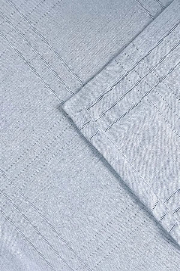 Mavi Keten Efektli Leke Tutmaz Masa Örtüsü 150x220 cm