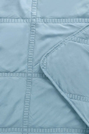 Serra Tila Mint Çift Kişilik Yatak Örtüsü Seti – 3 Parça