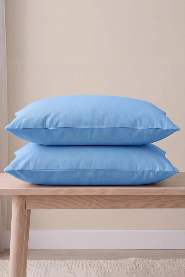 Soft Mavi %100 Pamuklu 2'li Yastık Kılıfı 50x70 cm