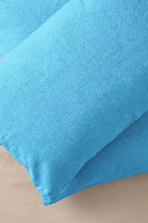 Turkuaz Mavisi %100 Pamuklu 2'li Yastık Kılıfı 50x70 cm