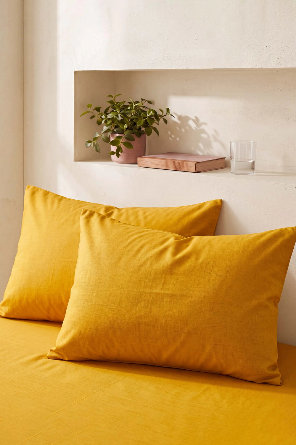 Hardal %100 Pamuklu 2'li Yastık Kılıfı 50x70 cm