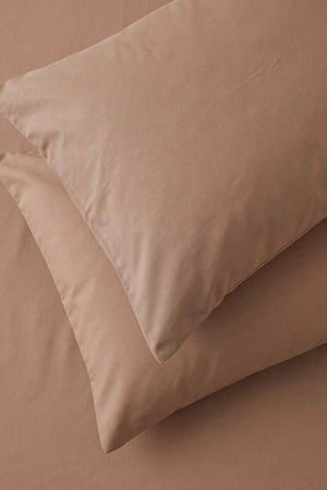 Açık Kahverengi %100 Pamuklu 2'li Yastık Kılıfı 50x70 cm