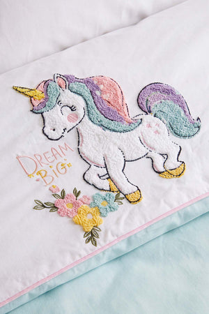 Dolly Mint Punch Nakışlı %100 Pamuklu Bebek Nevresim Takımı