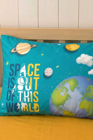 Little Astronot %100 Pamuklu Tek Kişilik Çocuk Nevresim Takımı