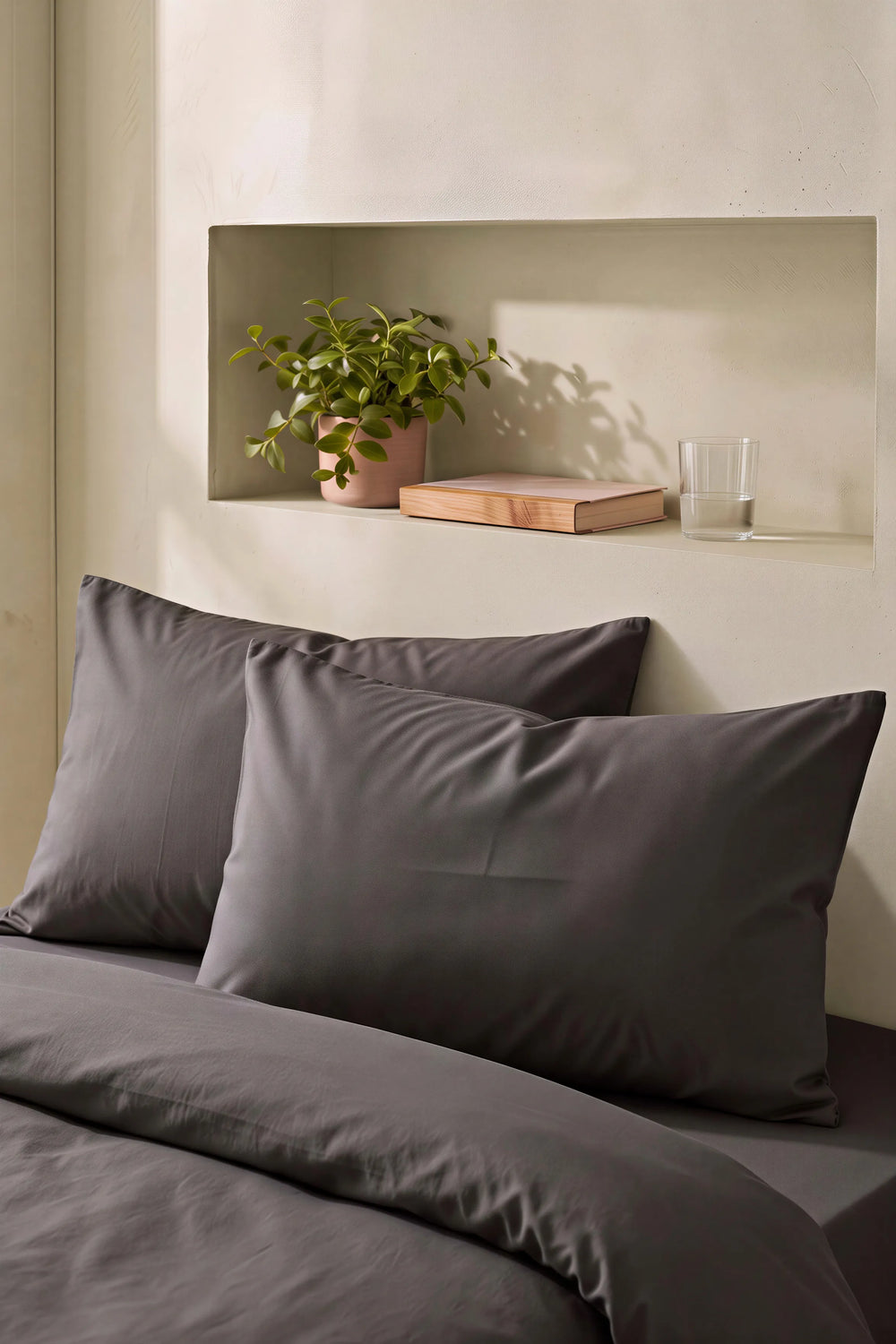 Füme Ranforce %100 Pamuklu 2'li Yastık Kılıfı 50x70 cm