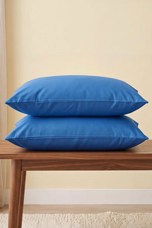 Saks Mavisi Ranforce %100 Pamuklu 2'li Yastık Kılıfı 50x70 cm