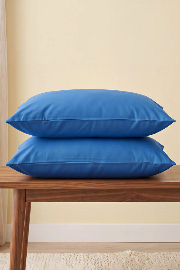 Saks Mavisi Ranforce %100 Pamuklu 2'li Yastık Kılıfı 50x70 cm