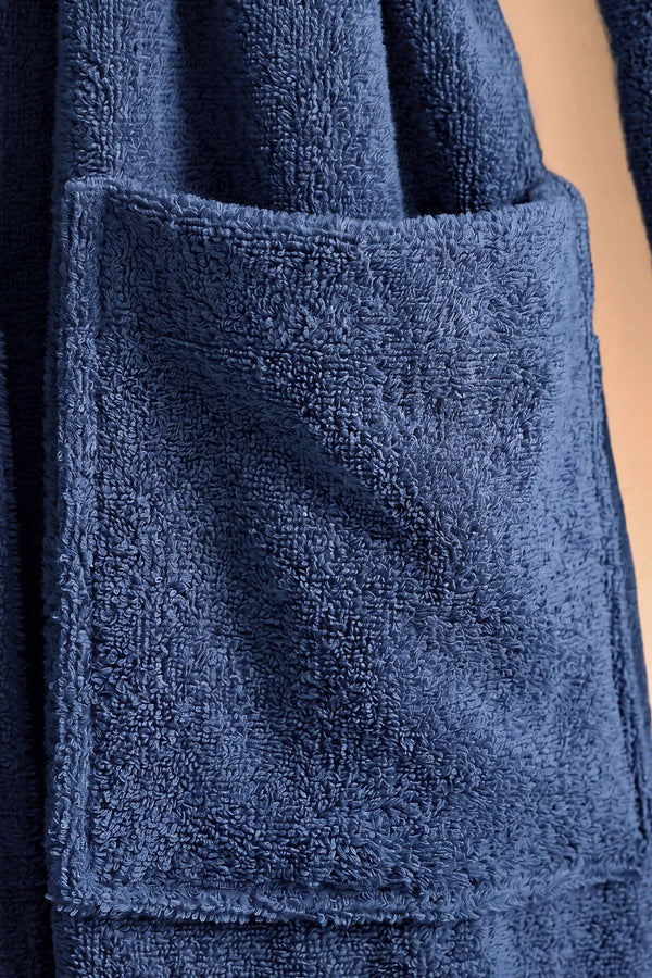 Lacivert Basic %100 Pamuklu Bornoz L-XL