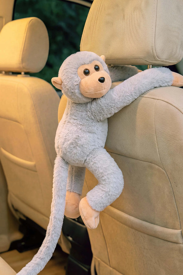 Gri Elleri Yapışabilen Maymun Peluş Oyuncak
