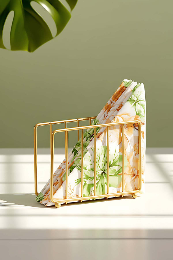 Gold Kafes Metal Peçetelik