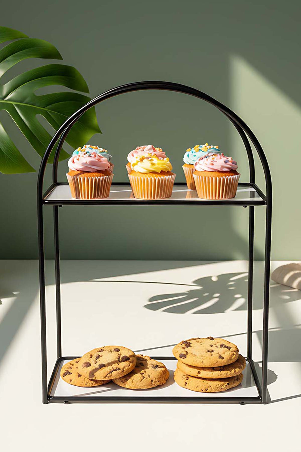 Siyah 2 Katlı Çok Amaçlı Düzenleyici & Sunum Standı