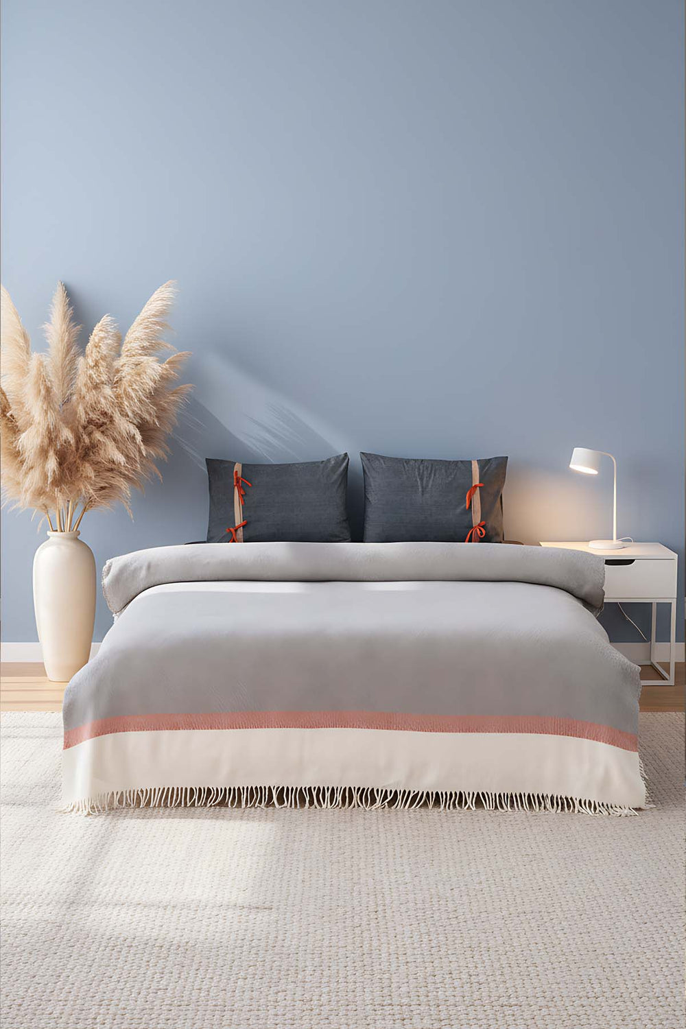 Viva Kurdeleli Çift Kişilik Battaniye Takımı 4 Parça Uyku & Çeyiz Seti