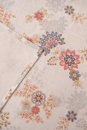 Canlı Çiçek Desenli Çift Kişilik Baskılı Pike & Yatak Örtüsü 200x230 cm