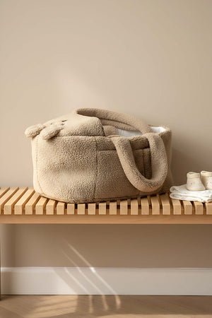 Tavşanlı Peluş Bebek Taşıma Çantası