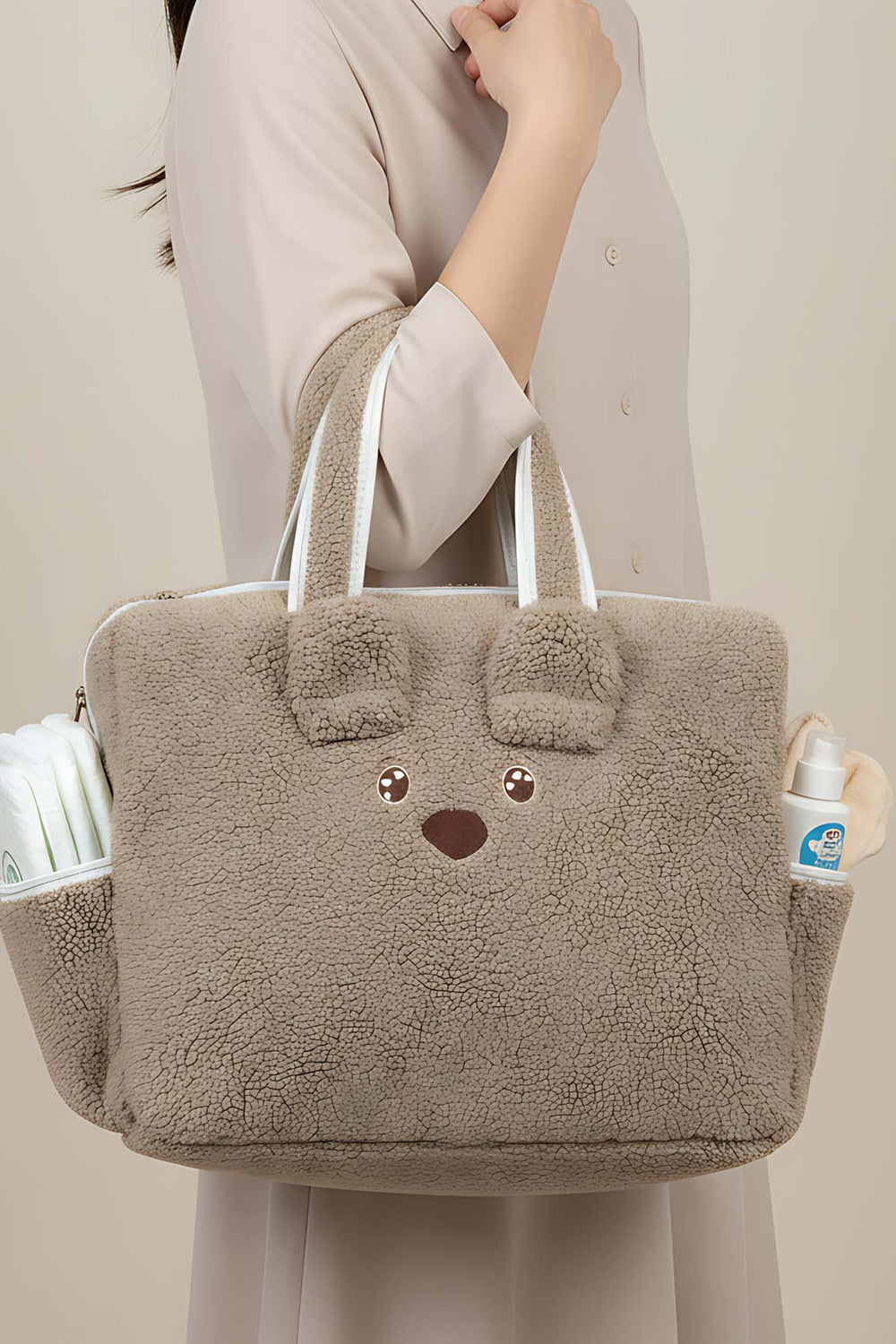 Peluş Ayıcık Anne Bebek Bakım Çantası
