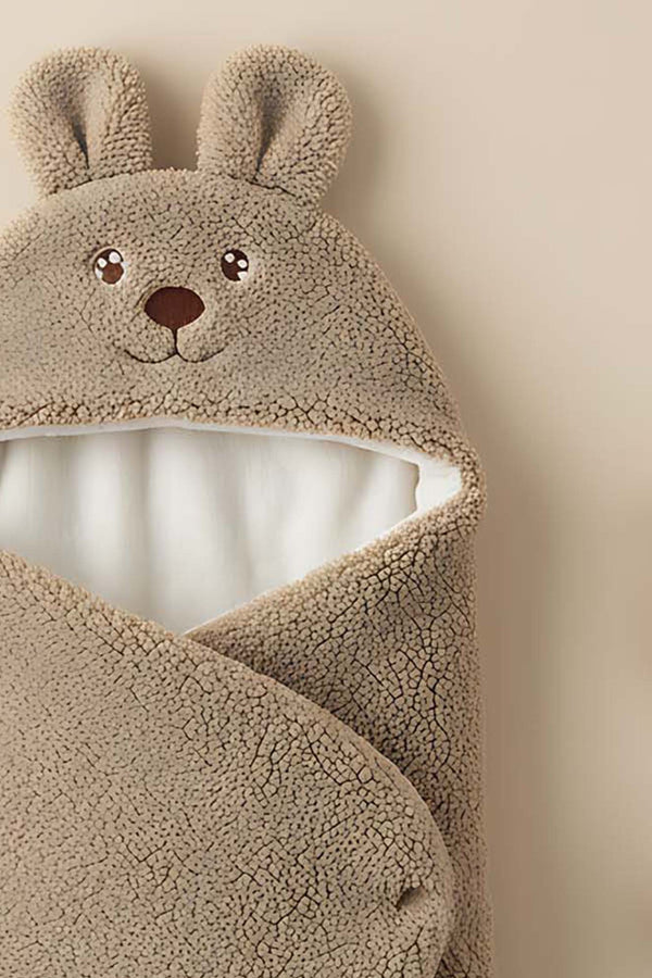 Tavşan Kulaklı Peluş Bebek Kundağı