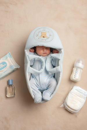 Mavi Ayıcık Bebek Taşıma Çantası