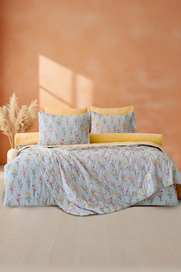 Begonvil Çift Kişilik Nevresimli Pike Takımı - 7 Parça Çeyiz Seti