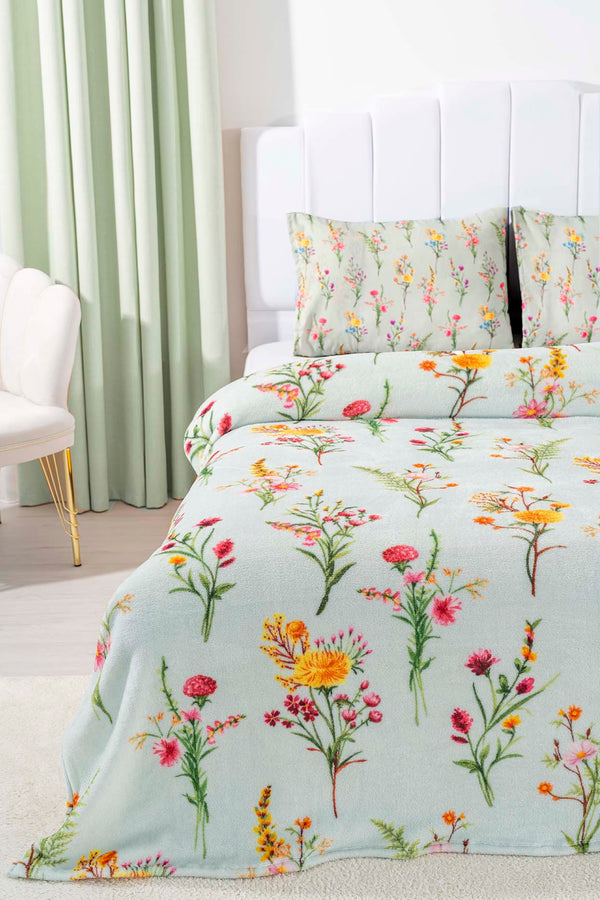 Begonvil Çift Kişilik Peluş Battaniye