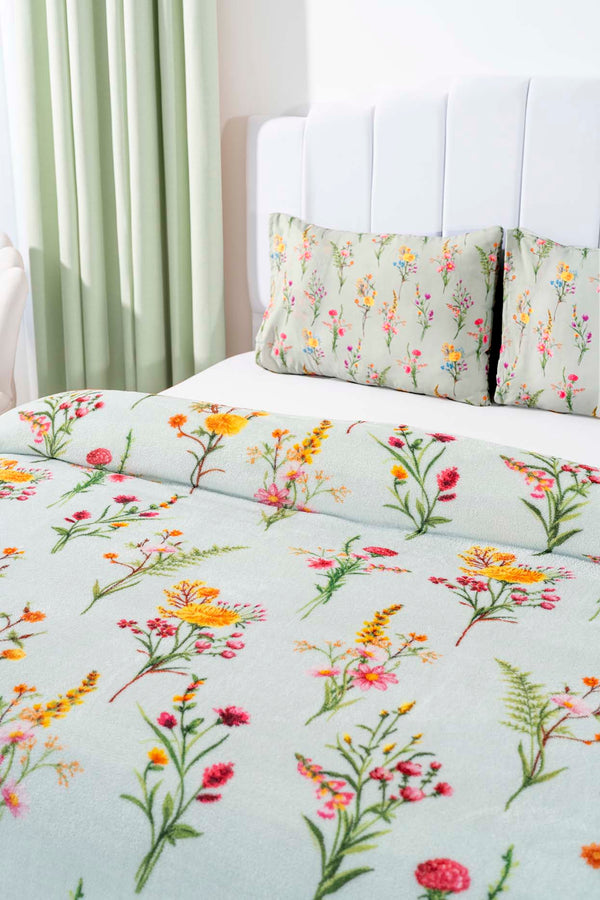 Begonvil Çift Kişilik Peluş Battaniye