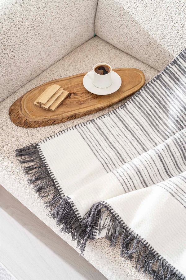 Veloura Antrasit Tek Kişilik Battaniye - Tv Battaniyesi 130x170 cm