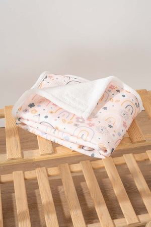 Fluffy Bebek Battaniyesi 70x100 Cm Gökkuşağı Desen