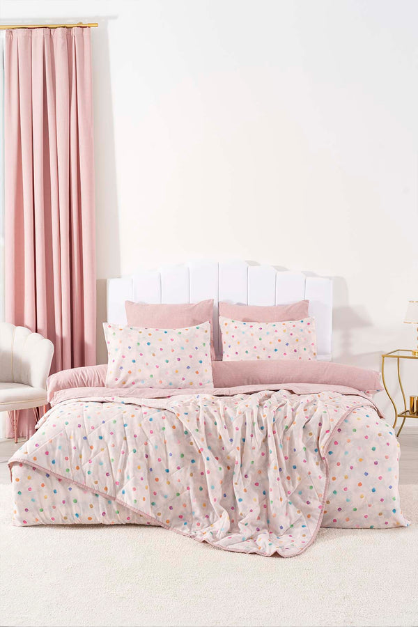 Bonny Çift Kişilik Nevresimli Pike Takımı - 7 Parça Çeyiz Seti