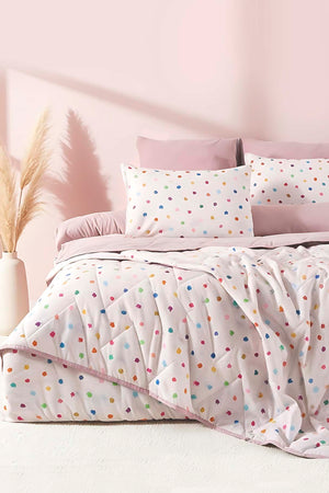 Bonny Çift Kişilik Nevresimli Pike Takımı - 7 Parça Çeyiz Seti