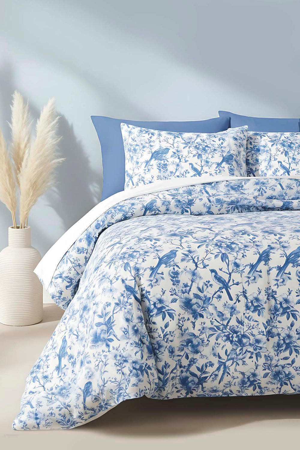 Nova Mavi Çift Kişilik Outlet Nevresim Takımı Pamuklu