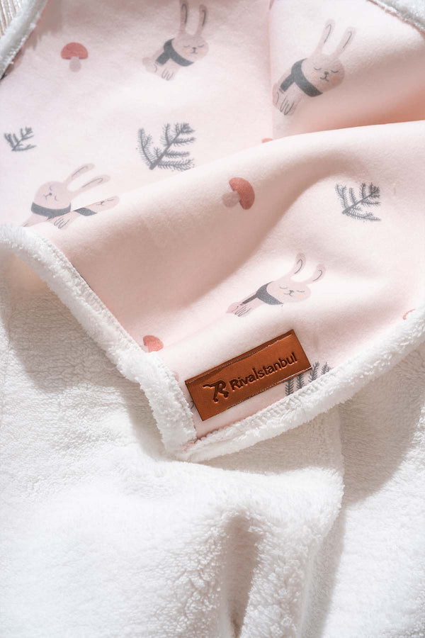 Fluffy Bebek Battaniyesi 70x100 Cm Tavşan Desen