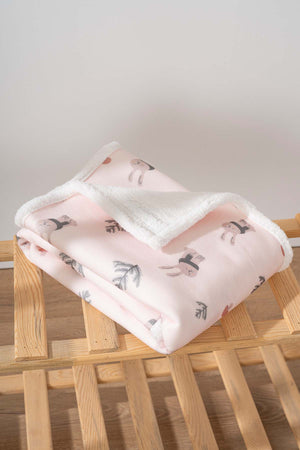Fluffy Bebek Battaniyesi 70x100 Cm Tavşan Desen