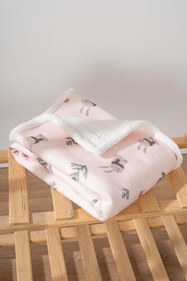 Fluffy Bebek Battaniyesi 70x100 Cm Tavşan Desen